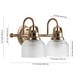 preview thumbnail 9 of 113, Shirley Metal/Glass LED Vanity Light, by JONATHAN Y