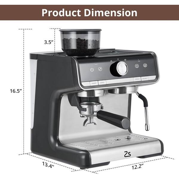 Espresso Machine, 20 Bar Coffee Maker with Milk Frother Steam Wand Bed Bath & Beyond 40246199