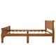 preview thumbnail 17 of 38, Wood Platform Bed Frame, Twin Size Panel Bed with Sleigh Headboard Footboard and Slat Support, Easy to Assemble Slat Bed