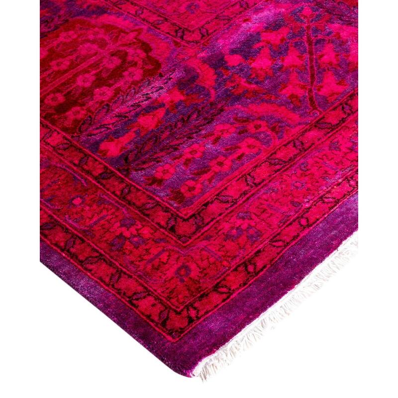Fine Vibrance One-of-a-Kind Hand-Knotted Area Rug - Purple, 9' 1" x 12' 5" - 9' 1" x 12' 5"