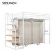 preview thumbnail 5 of 17, Twin Size Metal Loft Bed with Wardrobe and Storage Shelves