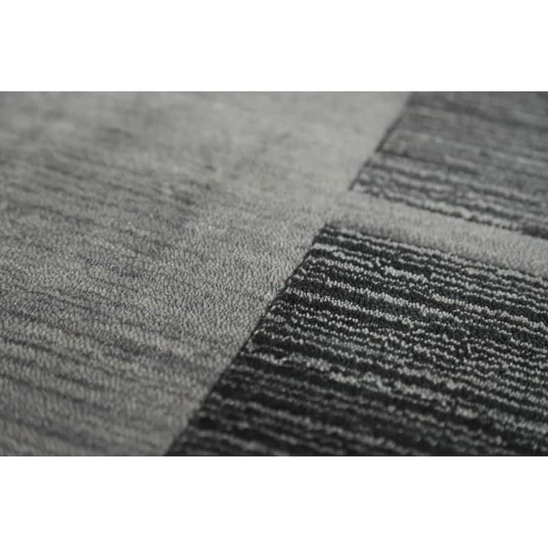 Hand Knotted Oriental 100% Wool Carpet Tribal Animal Pictorial Greys & Charcoal Gabbeh Area Rug - 7' 6'' X 5' 2''