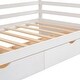 preview thumbnail 25 of 23, Twin Size Wood House Bed with Two Drawers,Shlves and Small Wardrobe