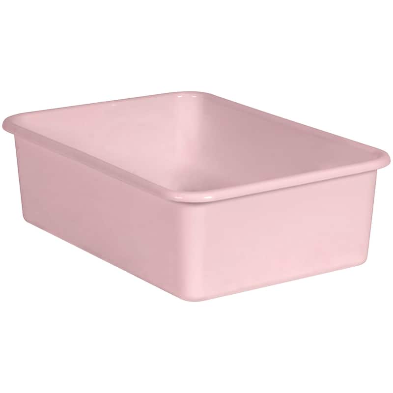 Teacher Created Resources Blush Large Plastic Storage Bin, Pack of 3