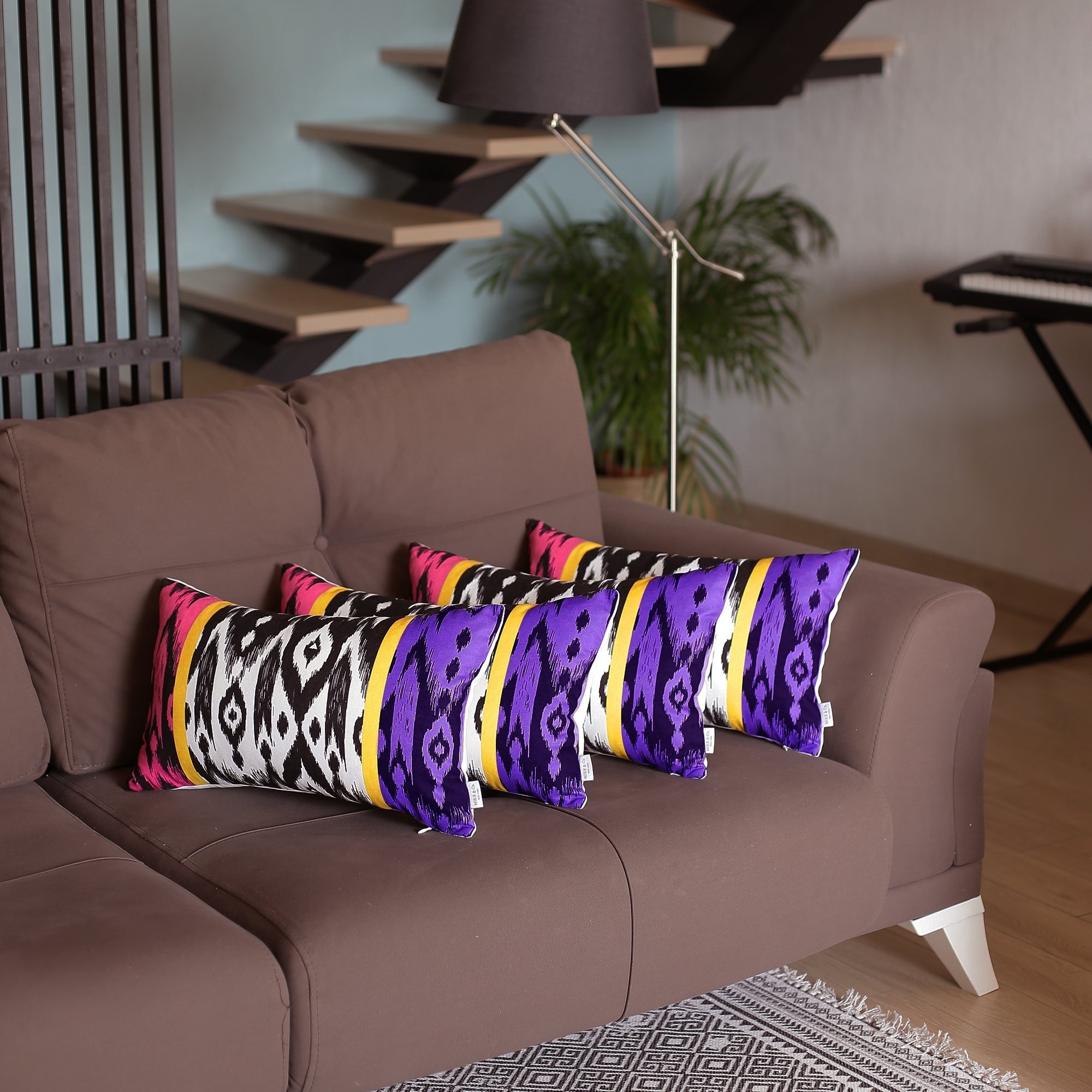 Multi colored couch pillows cheap