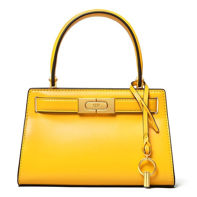 yellow satchel handbag