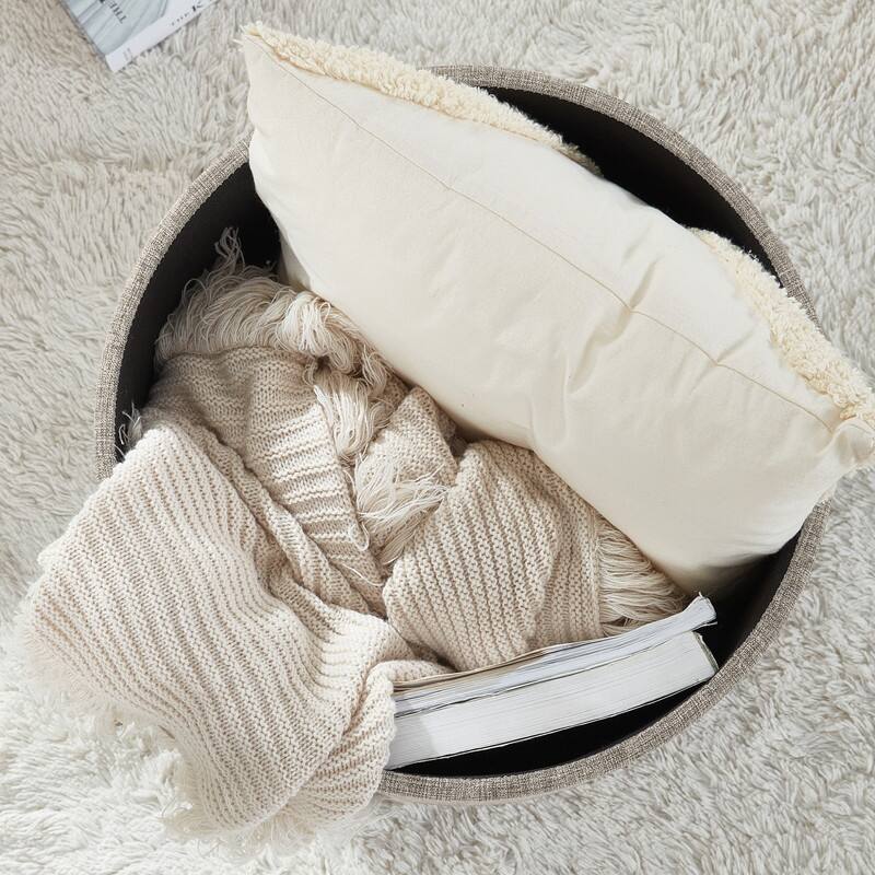 Donovan Tufted Round Storage Ottoman