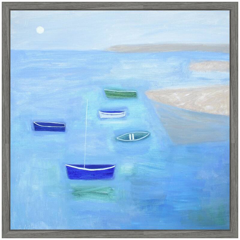 Kate and Laurel Sylvie Calm Waters Framed Canvas by Giuliana Lazzerini