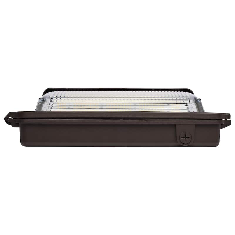 LED Low Profile Wall Pack Wattage 30/45/60W and CCT 3K/4K/5K Selectable Photocell - Bronze