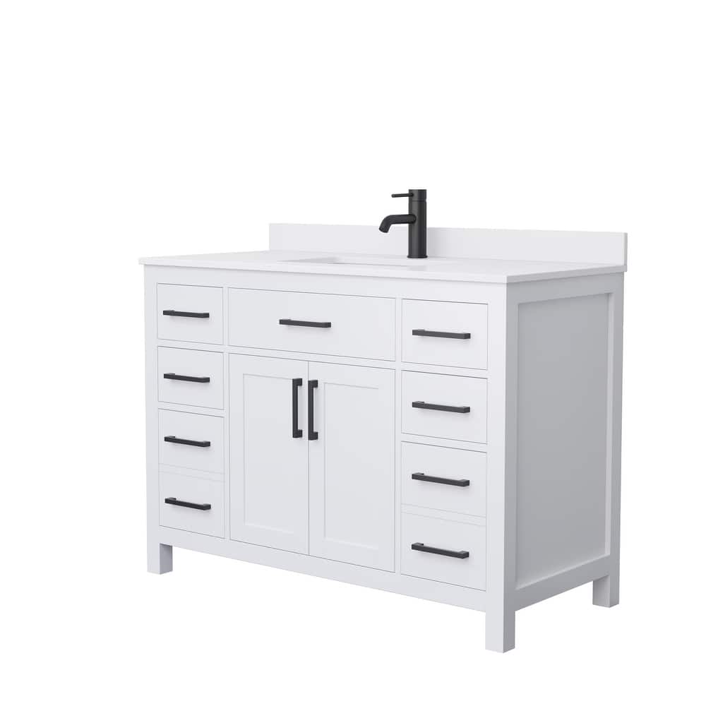 Beckett 48 Inch Single Vanity, Cultured Marble Top