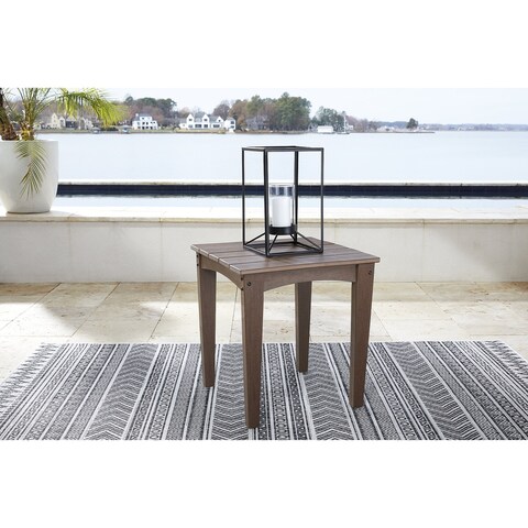Signature Design by Ashley Emmeline Outdoor Poly All Weather Square End Table - 22"W x 22"D x 23"H