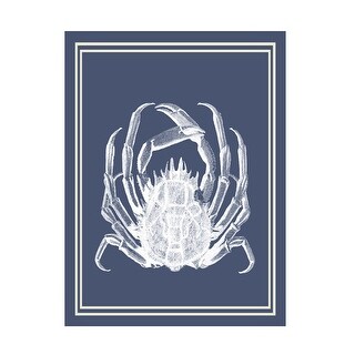 Fab Funky 'Mixed Nautical White on Indigo Blue V' Canvas Art - Bed Bath