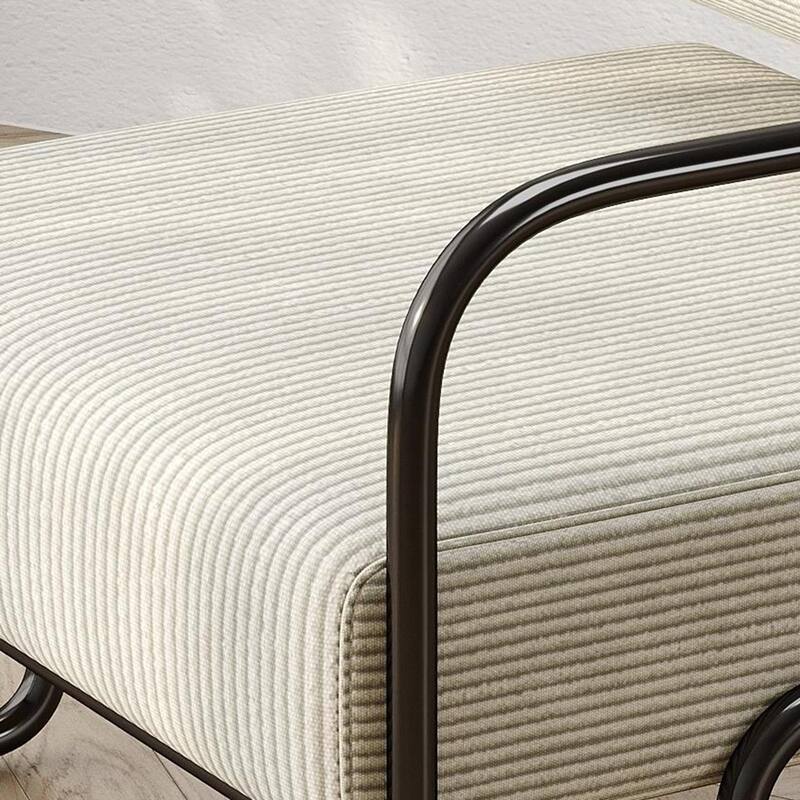 Iron Corduroy Sofa Chair,Lazy Individual Chair, Balcony Leisure Chair