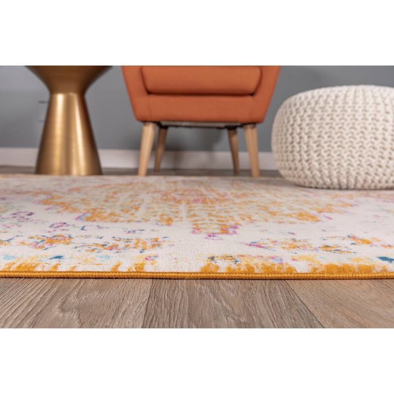 The Curated Nomad Sunset Traditional Vintage Bohemian Rug