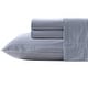 preview thumbnail 11 of 139, Nautica Cotton Percale Deep Pocket Bed Sheet Sets Full - Penny Pinstripe Navy