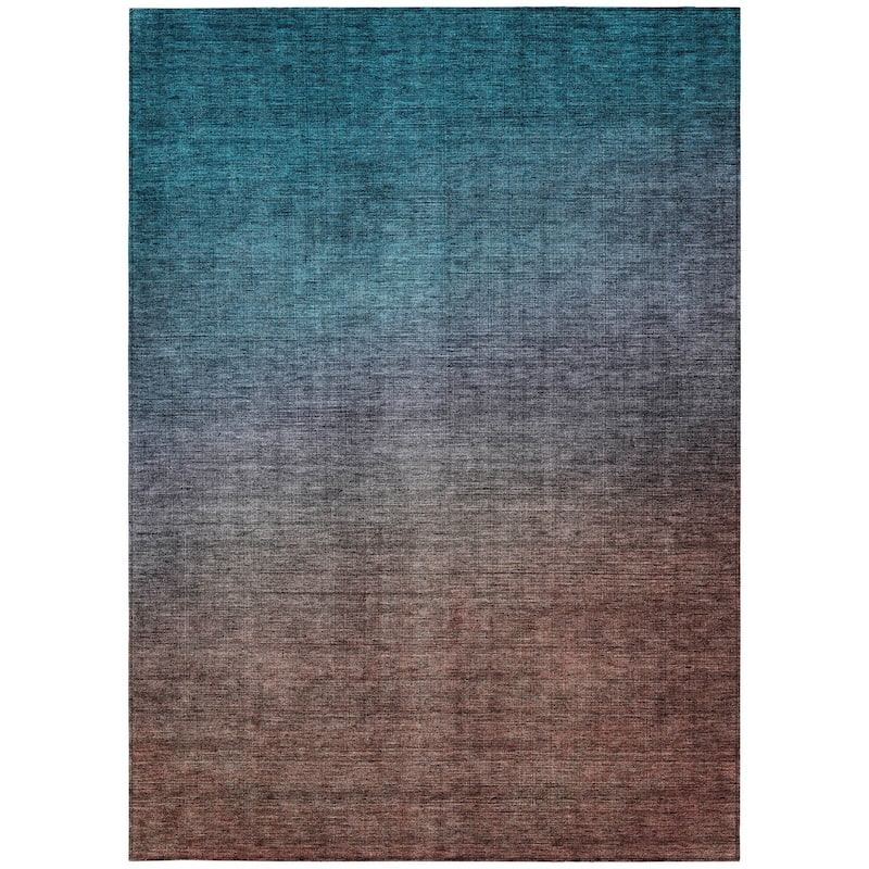 HomeRoots Ombre Transitional Rectangle Outdoor Rug