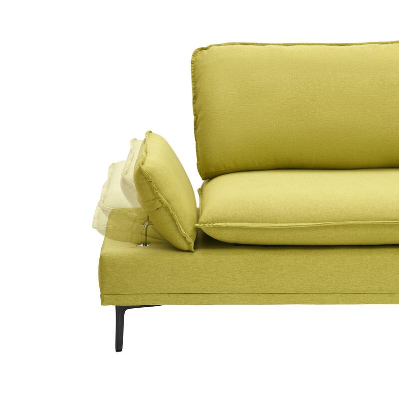 89-inch Polyester Blend Green Sofa for Apartments, Living Rooms and Offices