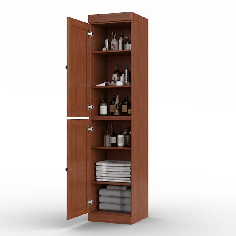Palace Imports 100% Solid Wood 16.5" Bathroom Storage Cabinet with Shaker Doors and Adjustable Shelves