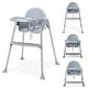 preview thumbnail 6 of 5, 4-in-1 Convertible Baby High Chair w/ Removable Double Tray& Footrest Grey