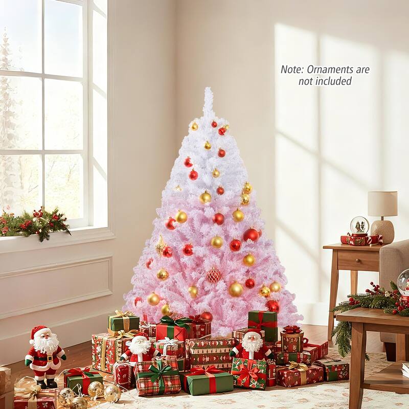 Costway 5/6/7/8 FT Artificial Christmas Tree with 180/250/350/470 Warm - See Details