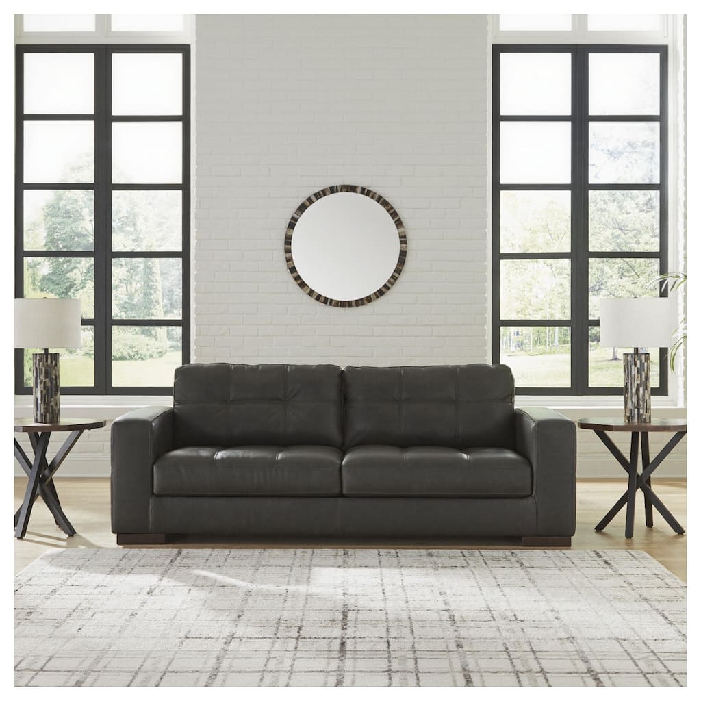 Signature Design by Ashley Luigi Thunder Sofa - 96"W x 41"D x 35"H