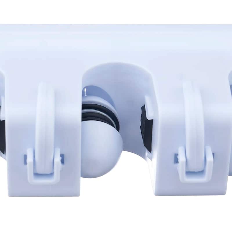 3 Slot Mop & Broom Organizer, White