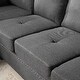 preview thumbnail 16 of 38, L-shape Reversible Sectional Sofa with Storage Ottoman Rivet Ornament