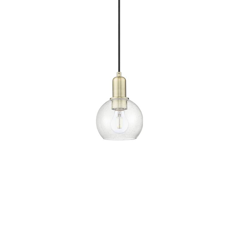 Innovations Lighting 716-1P-9-6 Athens Pendant Athens 6" Wide Mini - Antique Brass / Seedy