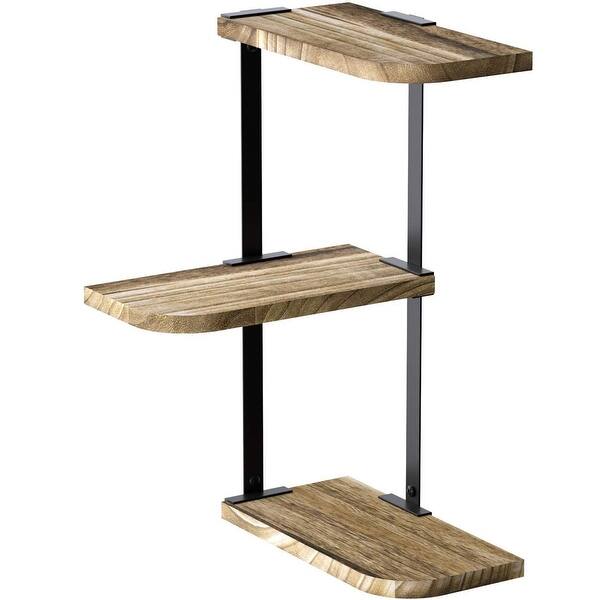 Shop 3 Tier Rustic Wood Floating Shelves For Bedroom Living Room
