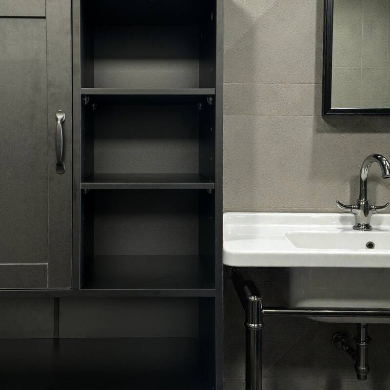 Freestanding Laundry Cabinet with Tilt-Out Hampers, Adjustable Shelves and Doors, Multi-Storage Laundry Organizer