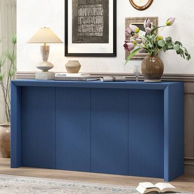 Acacia Wood Veneer Simple Entryway Table