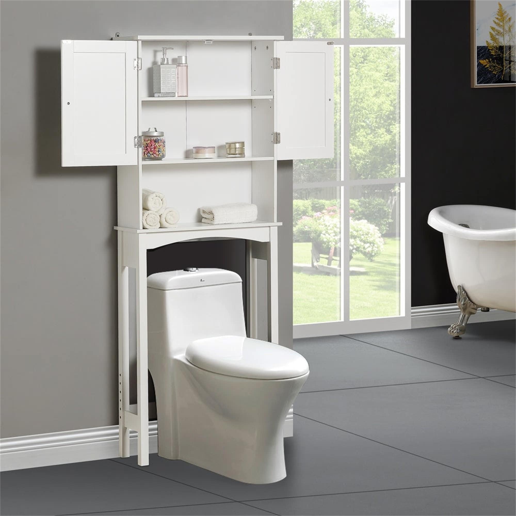 Over The Toilet Storage Cabinet with Adjustable Shelf