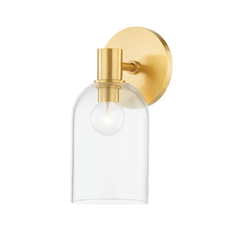 Mitzi By Hudson Valley Paisley 1 Light Bath Sconce Aged Brass
