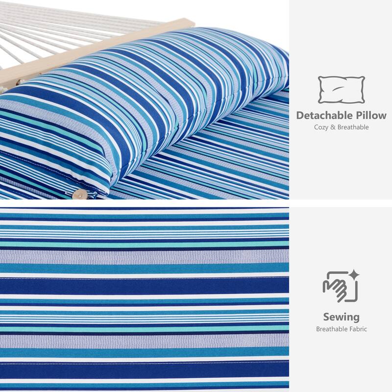 2 Person Quilted Hammock with 12ft. Stand - 147.6*35.4*47.6