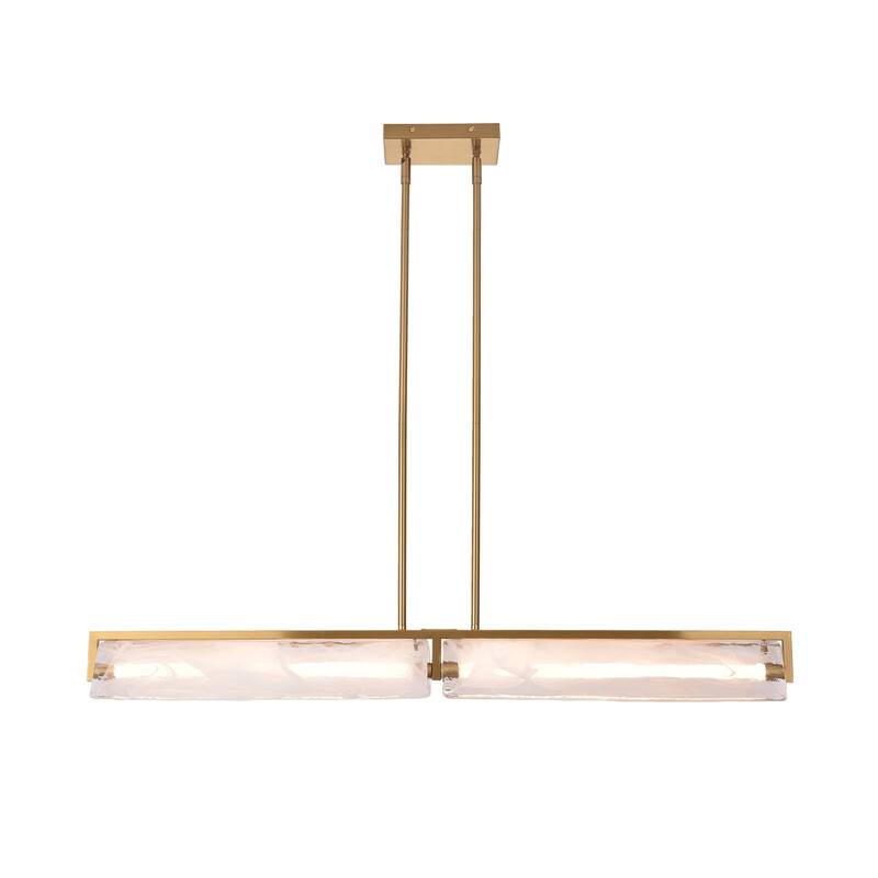 Varaluz Mingle 2-Light Linear Pendant - Satin Brass
