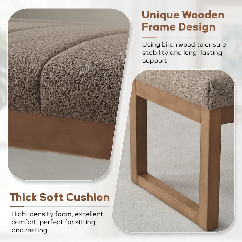 45" Entryway Upholstered Bench Shoe Rack Bench