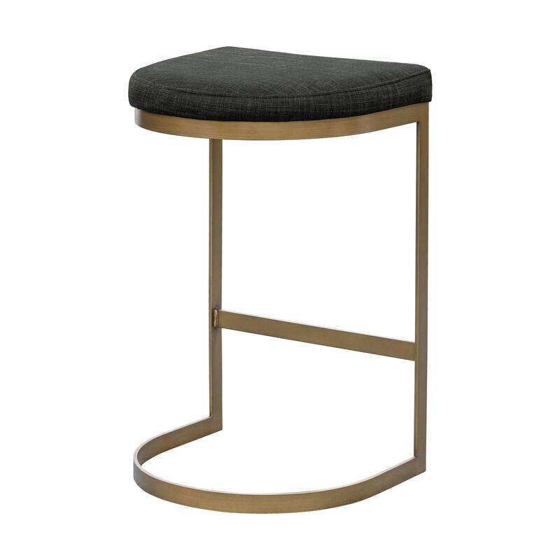 Madison Park Marc Charcoal/ Antique Gold Counter Stool