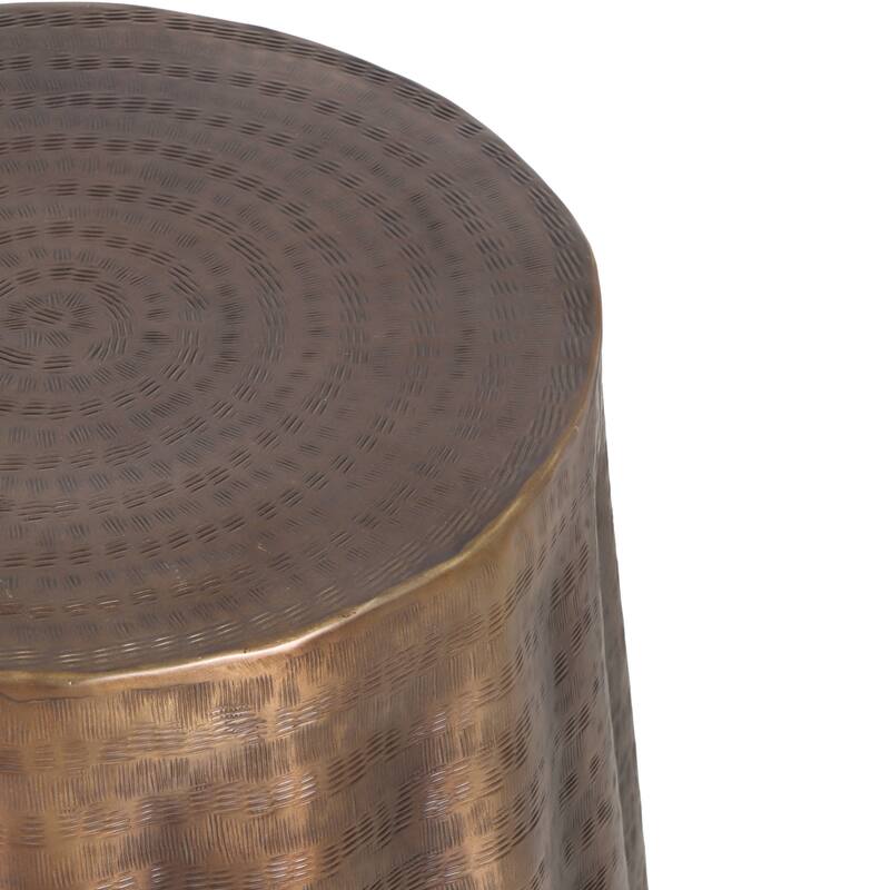 Liora Side End Table Handcrafted Bronze