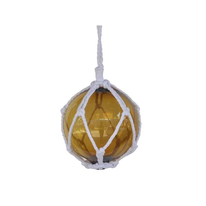 Amber Japanese Glass Ball Fishing Float - 6 - Bed Bath & Beyond - 35734199