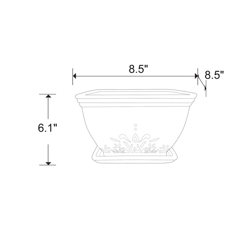 Southern Patio Brentwood Ceramic Indoor Pot Planter, 2-Pack - 8.5" W (2-Pack)