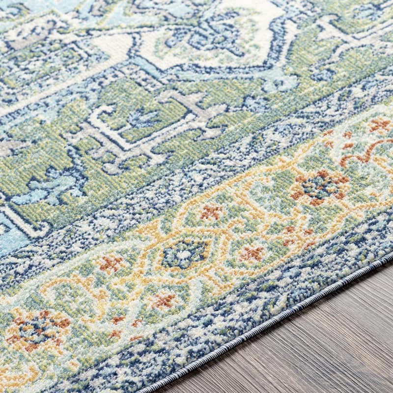 Livabliss Bodrum Updated Traditional Medallion Indoor / OutdoorArea Rug