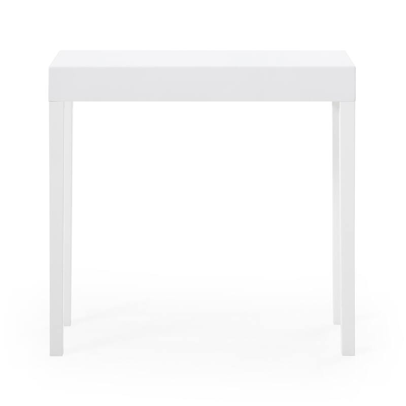 31" Classic Modern White Wooden Console Table - 31" L x 11" W x 31" H