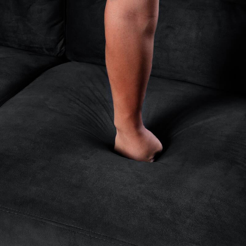 Black 32.2" Accent Chair with Hardwood Frame