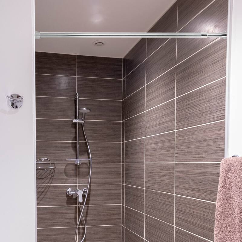 Evideco Shower Curtain Adjustable Tension Rod From 28 to 47