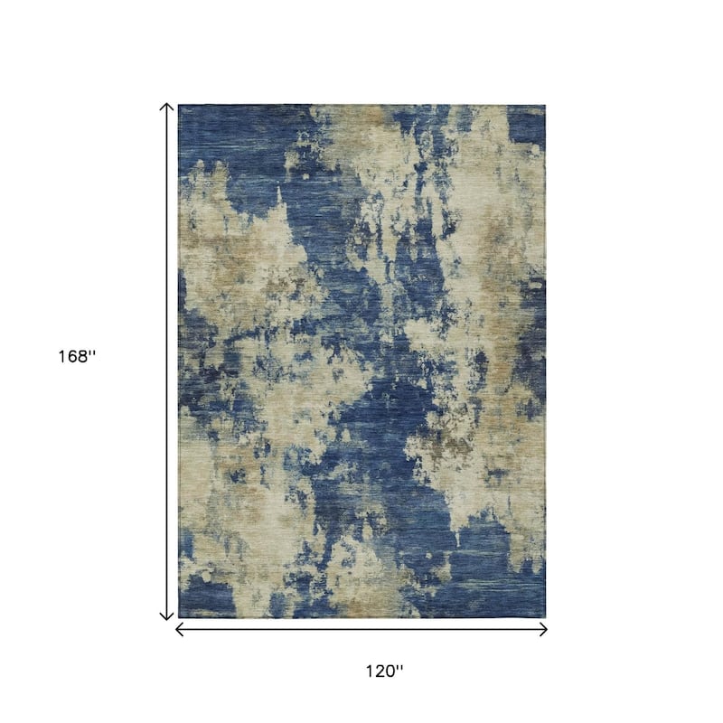 HomeRoots Abstract Transitional Rectangle Outdoor Rug