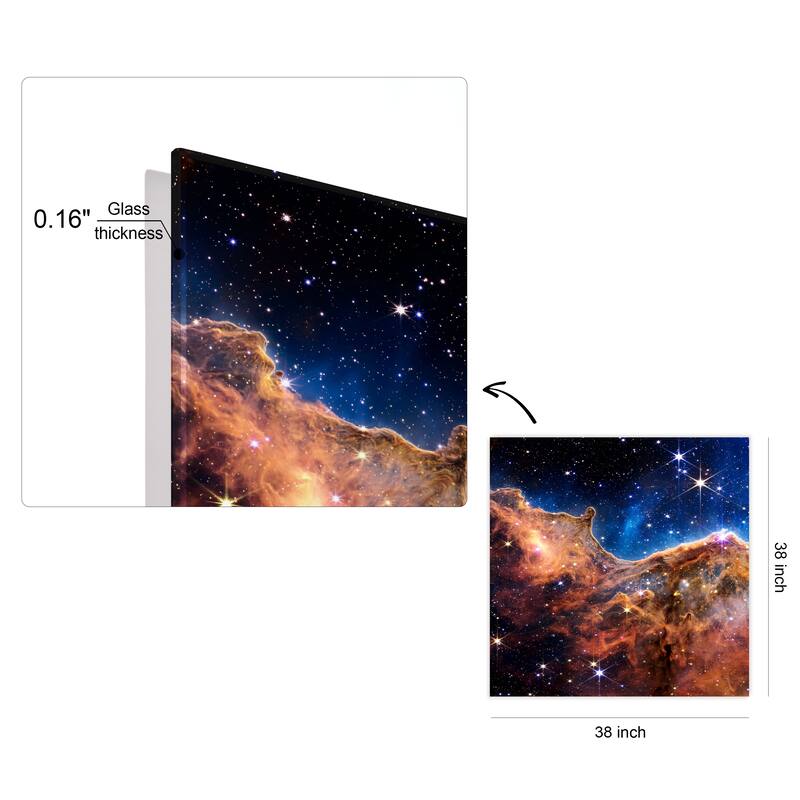 Empire Art Direct Carina Nebula I Printed Tempered Glass Wall Art - Multi-Color