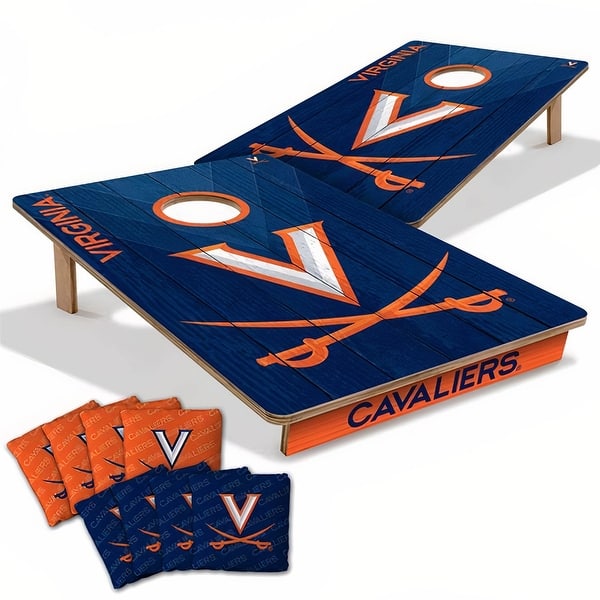 slide 2 of 7, Virginia Cavaliers NCAA Tailgate Cornhole Board Set Include Carrying Case