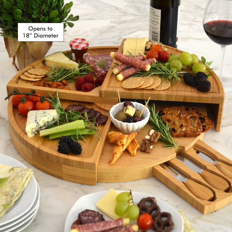 NCAA Nebraska University Cornhuskers Bamboo Cheese & Charcuterie Board