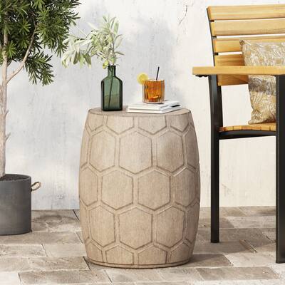 Aranda Outdoor Lightweight Concrete Side Table by Christopher Knight Home
