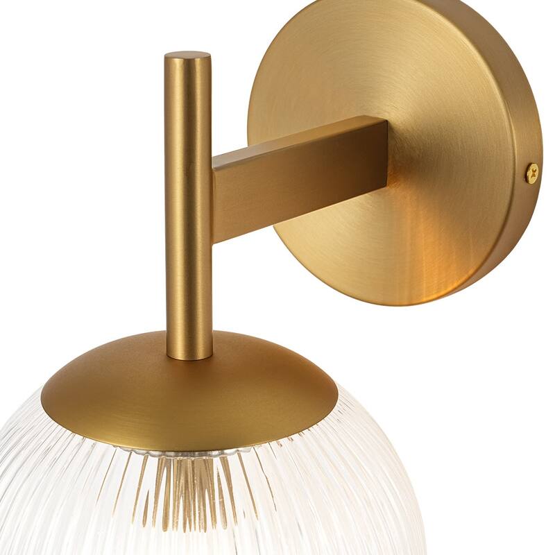 Sleek Modern Dimmable Ribbed Glass Vanity Light
